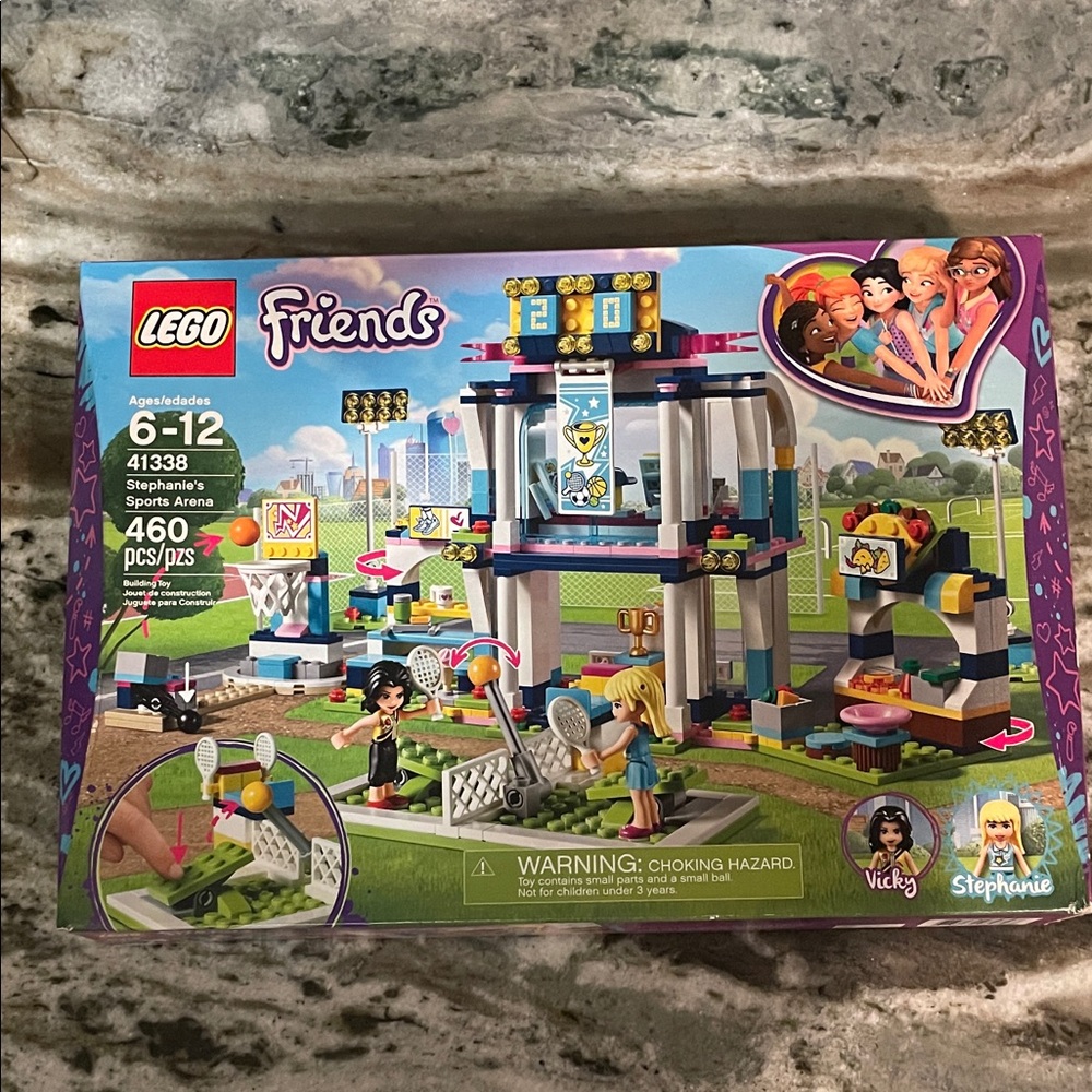 LEGO Friends Stephanie's Sports Arena Set with Blue, Green, and White